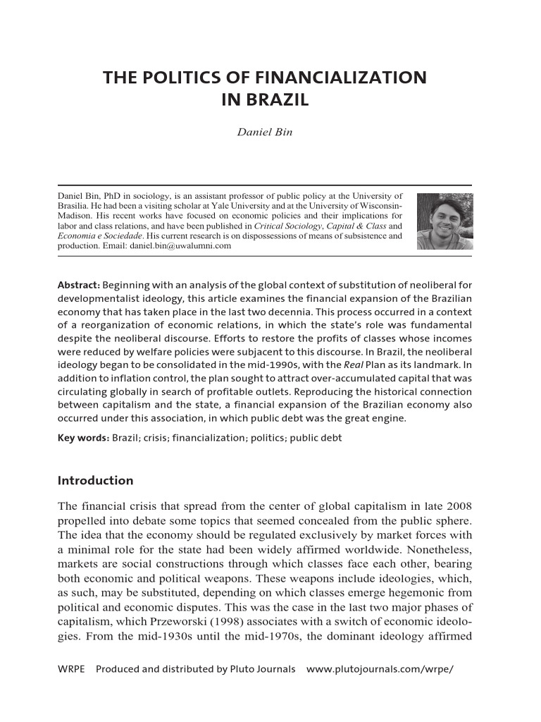 Financialization Politics in Brazil | PDF | Interest | Interest Rates