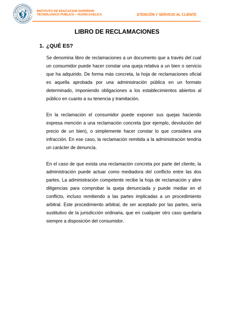 Reclamaciones