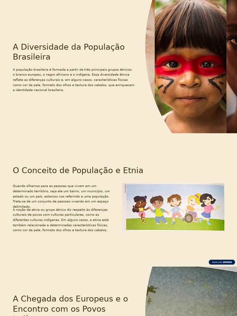 Diversidade Étnica da População Brasileira | PDF | Povos indígenas | Brasil