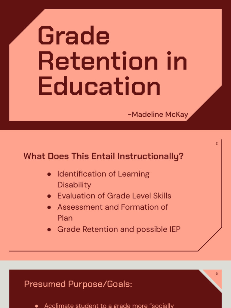 Grade Retention: Pros, Cons, and Alternatives | PDF | Individualized ...
