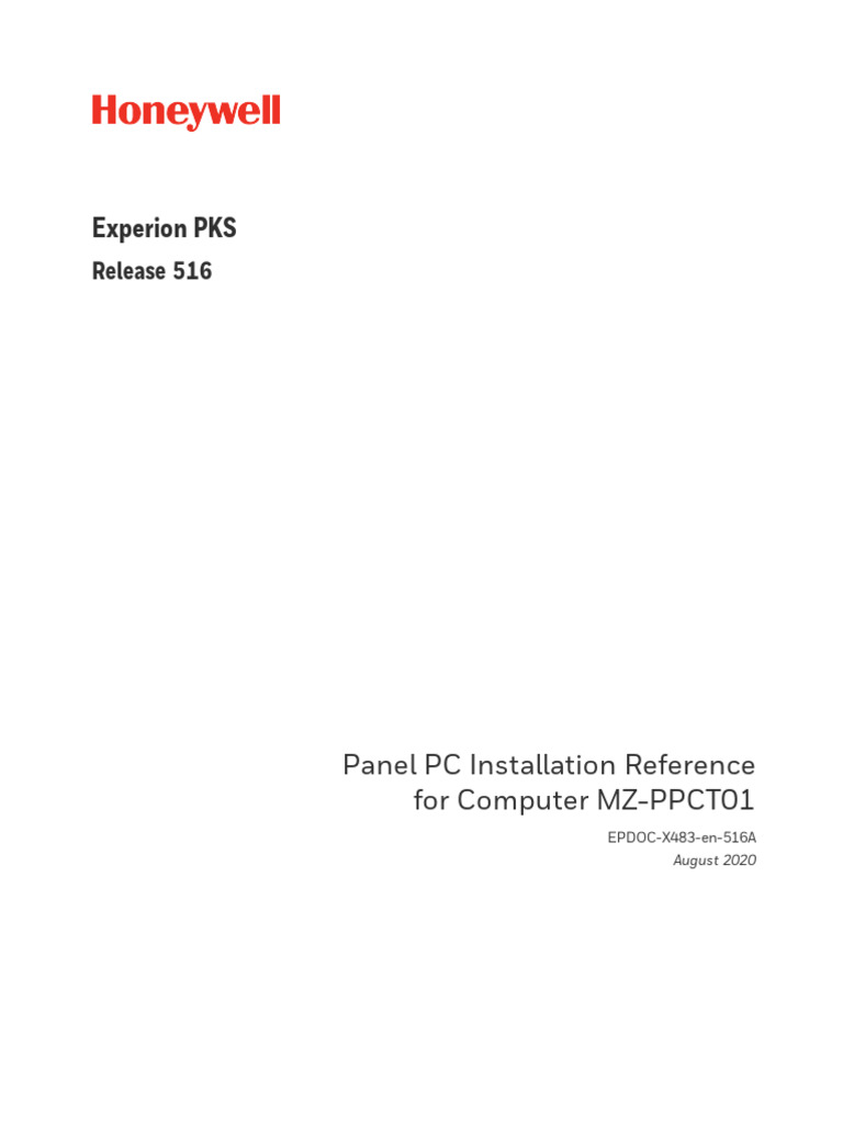 Experion PKS Panel PC MZ-PPCT01 Guide | PDF | Electrical Connector ...