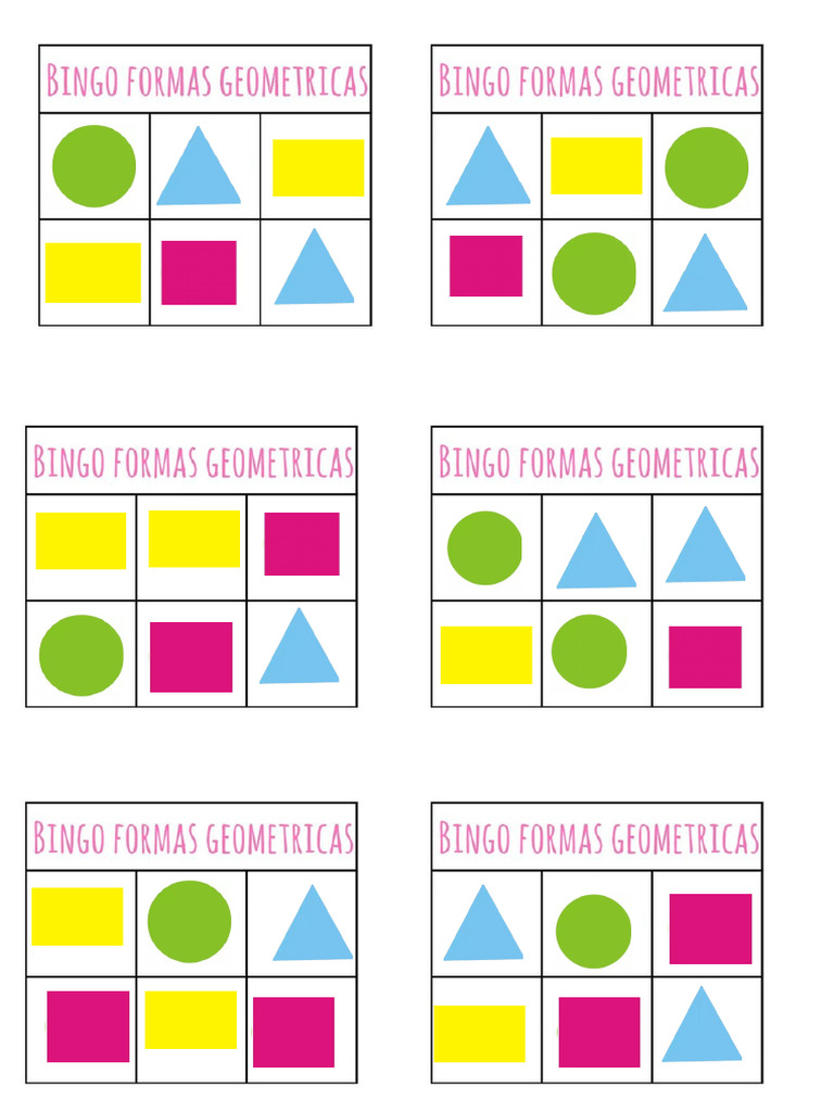Bingo Figuras Geometricas | PDF