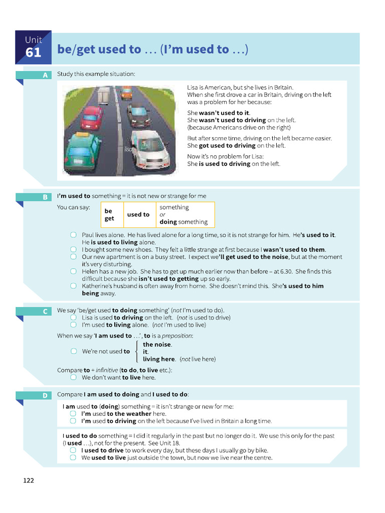 Be - Get - Used To (I'm Used To) | PDF