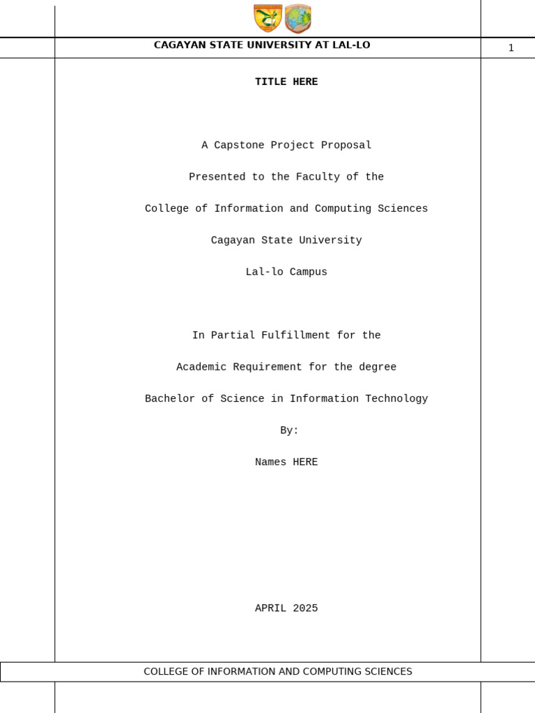Capstone Template | PDF