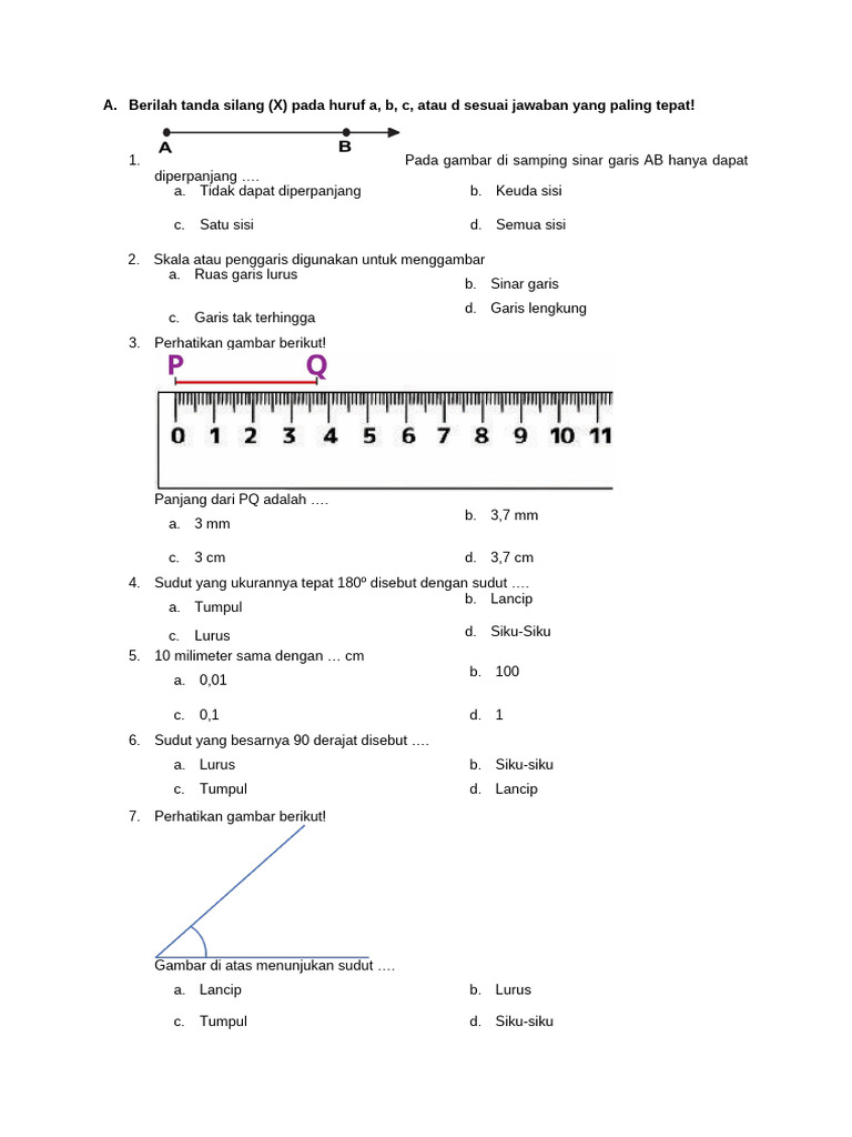 7. Naskah Soal SAT Matematika Kls 3 | PDF