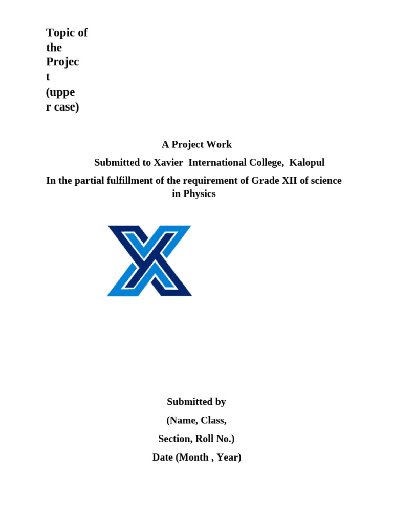 Project Format XII Physics | PDF