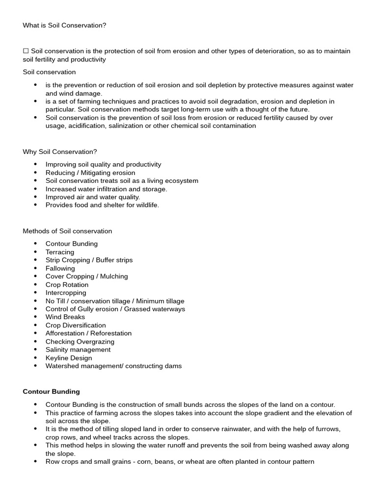 Understanding Soil Conservation Methods | PDF | Crop Rotation | Soil