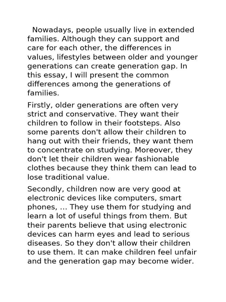 Understanding the Generation Gap | PDF
