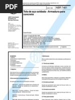 NBR 7481 - Tela de Ao Soldada - Armadura Para Concreto