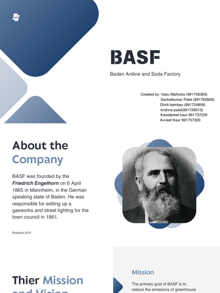 BASF: Mission, Vision, and Founding | PDF