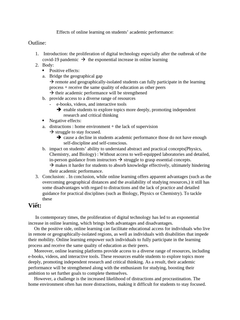 Effects of Online Learning on Students | PDF | Educational Technology ...