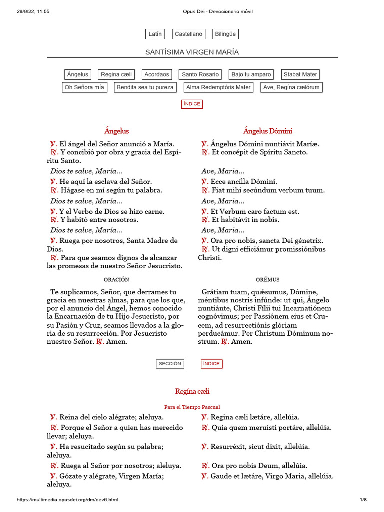 Devocionario Móvil de Opus Dei | PDF | Adoración Cristiana Y Liturgia ...