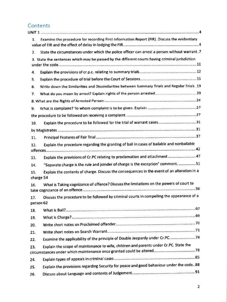 CRPC English Notes | PDF