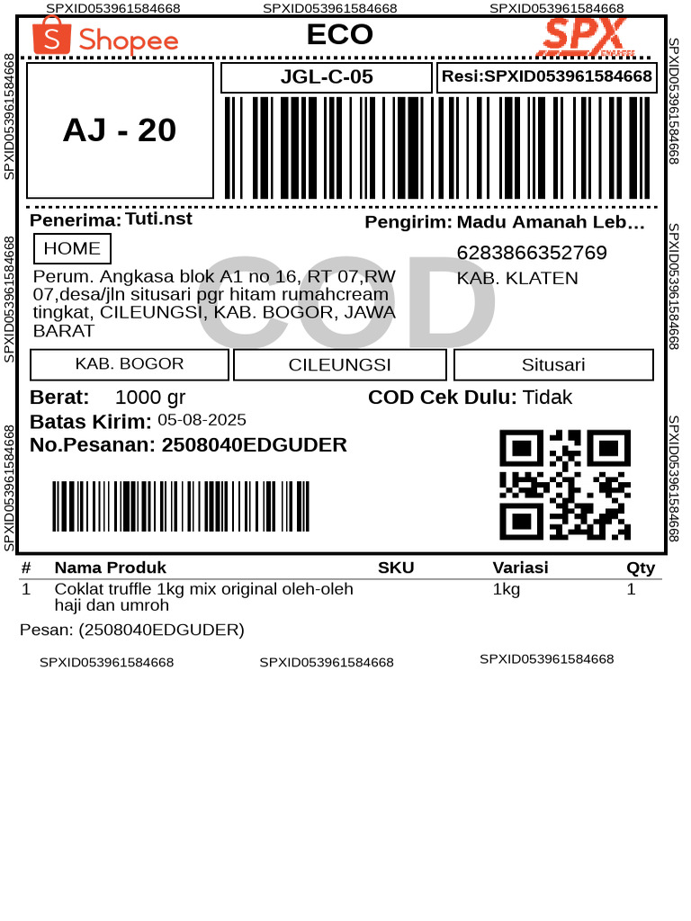 Label Pengiriman 324 | PDF