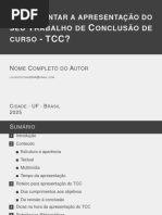 Capa de Slides para TCC ABNT | PDF