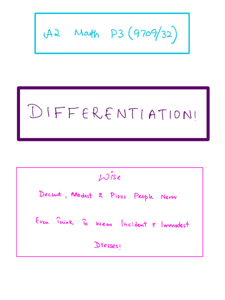 p3 - Differentiation New Notes. Edited by Copied by Ms Waniya Jabeen ...