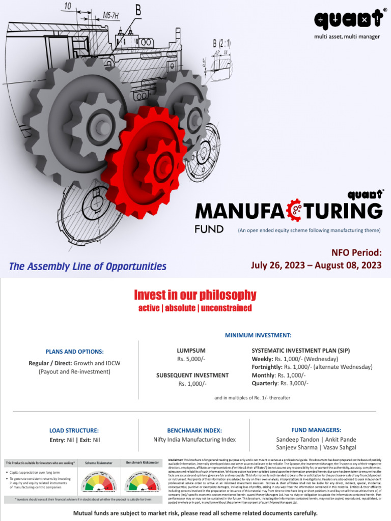 Quant Manufacturing Fund Overview | PDF | Investing | Investment Management