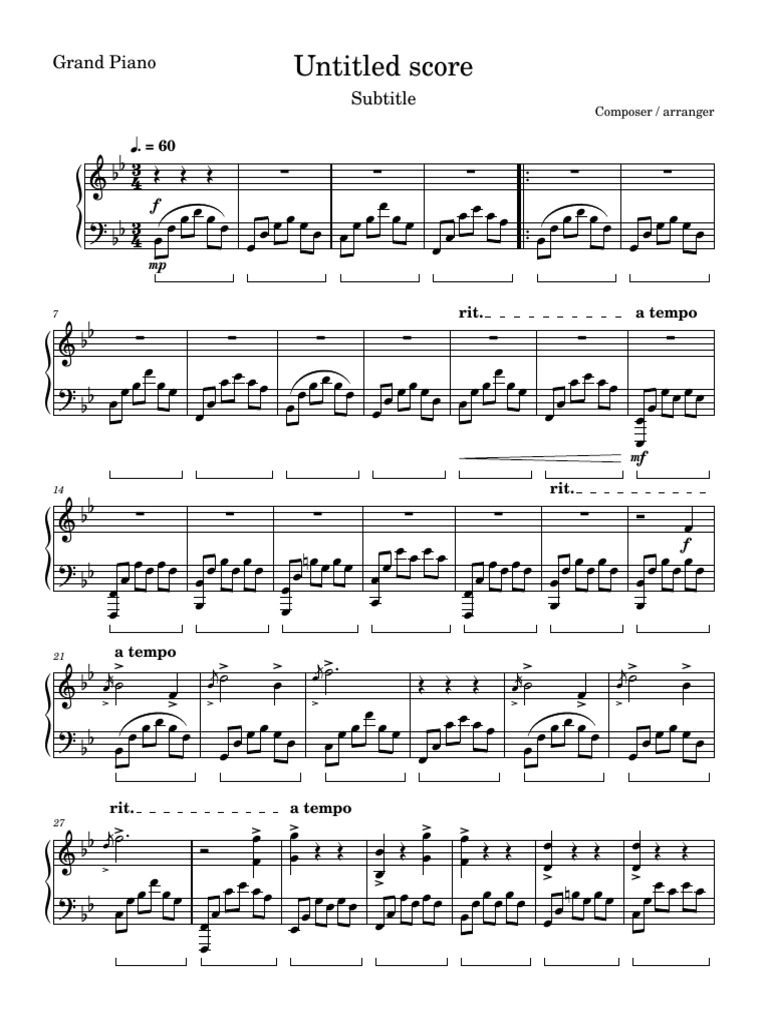 Untitled Score-Grand Piano | PDF | Musical Compositions | Musicology