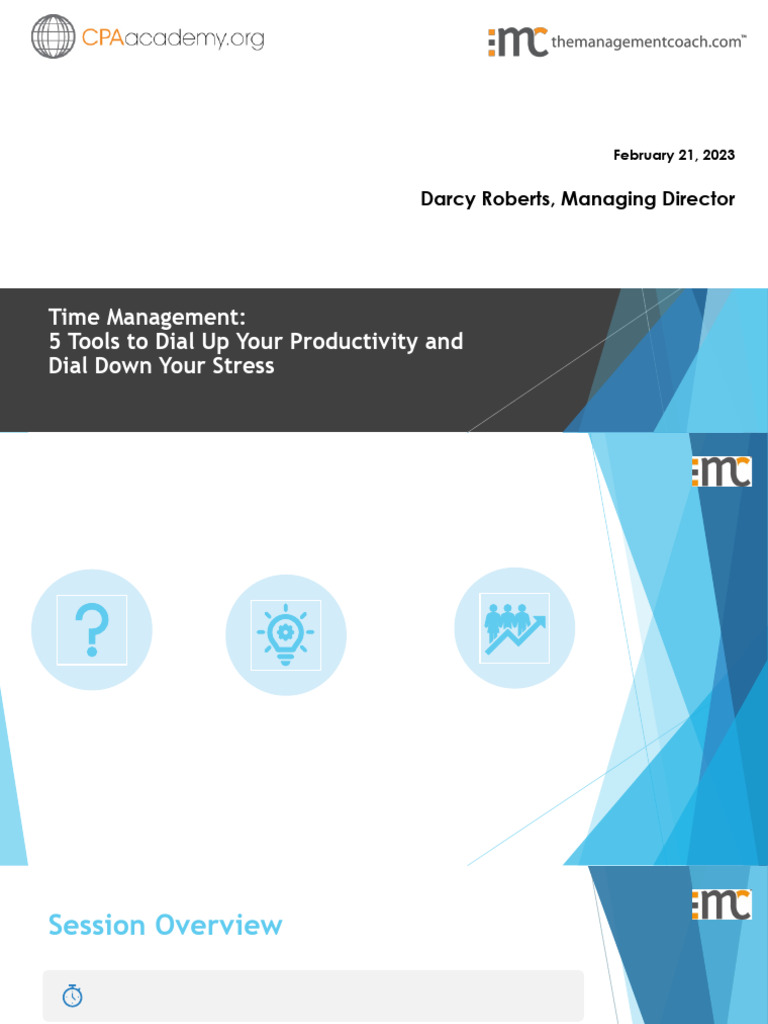 5 Tools for Enhanced Productivity | PDF | Time Management ...