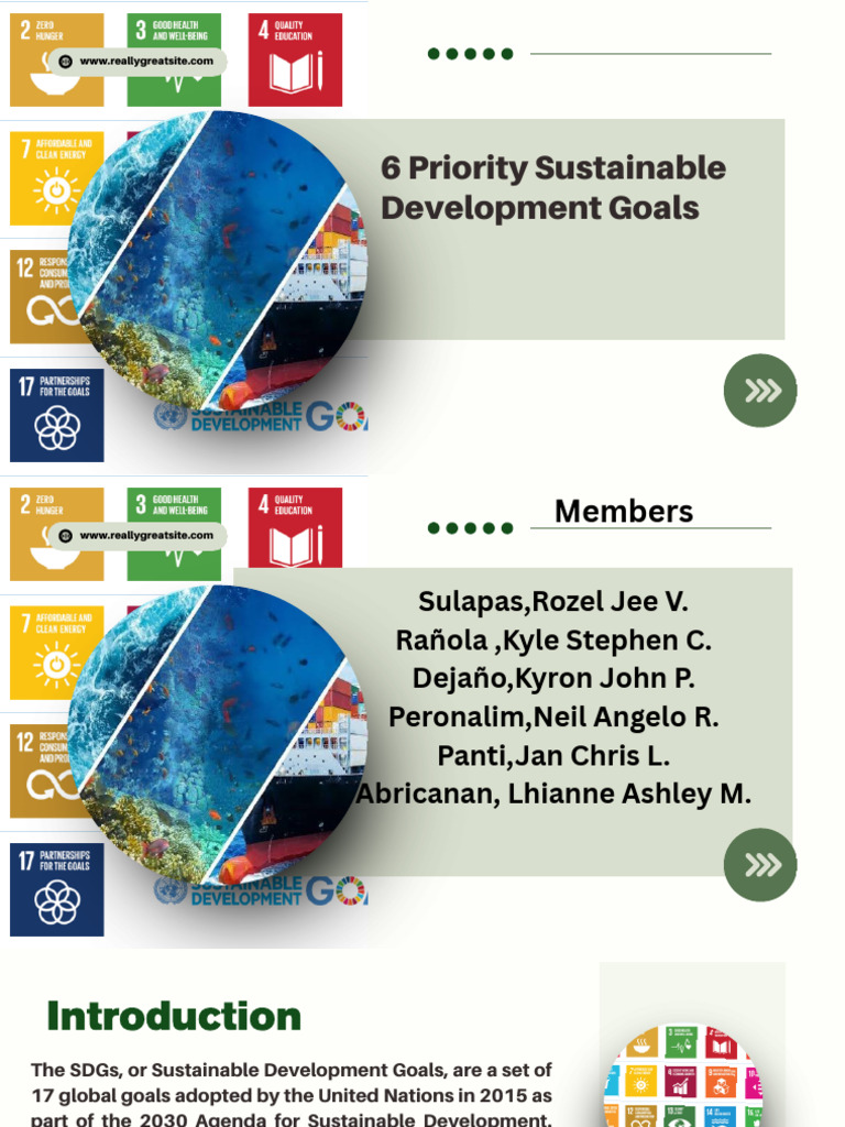 6 Key Sustainable Development Goals | PDF | Climate Change Mitigation ...