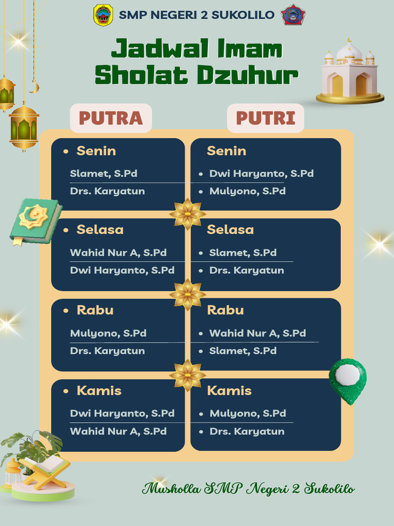 Jadwal Imam Sholat Pdf