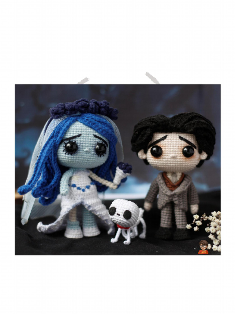 Crochet Pattern for Emily, Corpse Bride | PDF | Knitting | Crochet