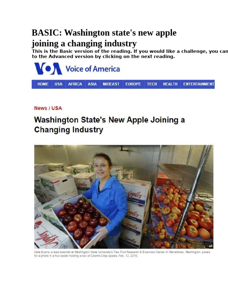 0.1. Reading. BASIC - Washington State's New Apple Joining A Changing ...