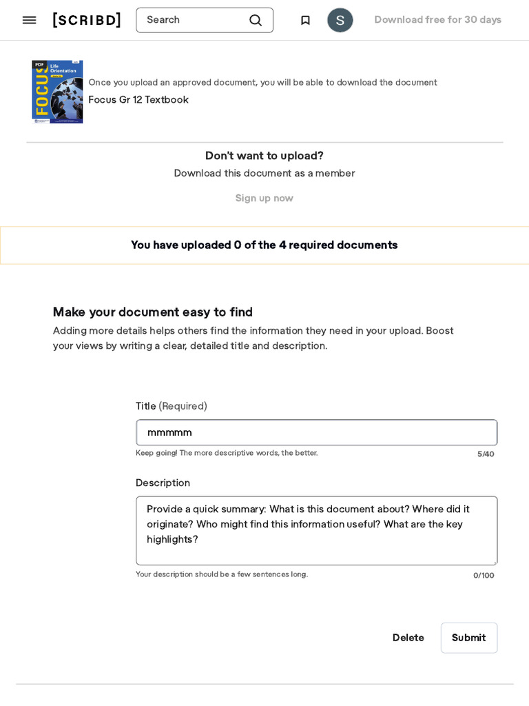 Upload A Document - Scribd | PDF | Scribd
