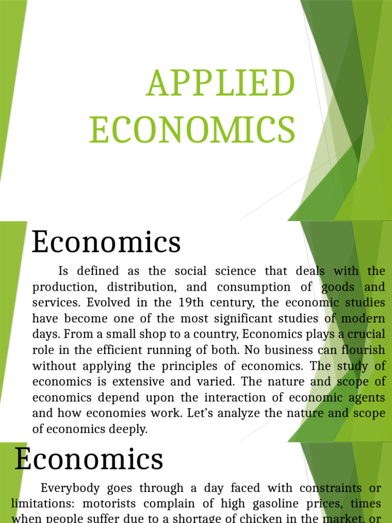 Understanding Applied Economics Basics | PDF | Economics | Microeconomics