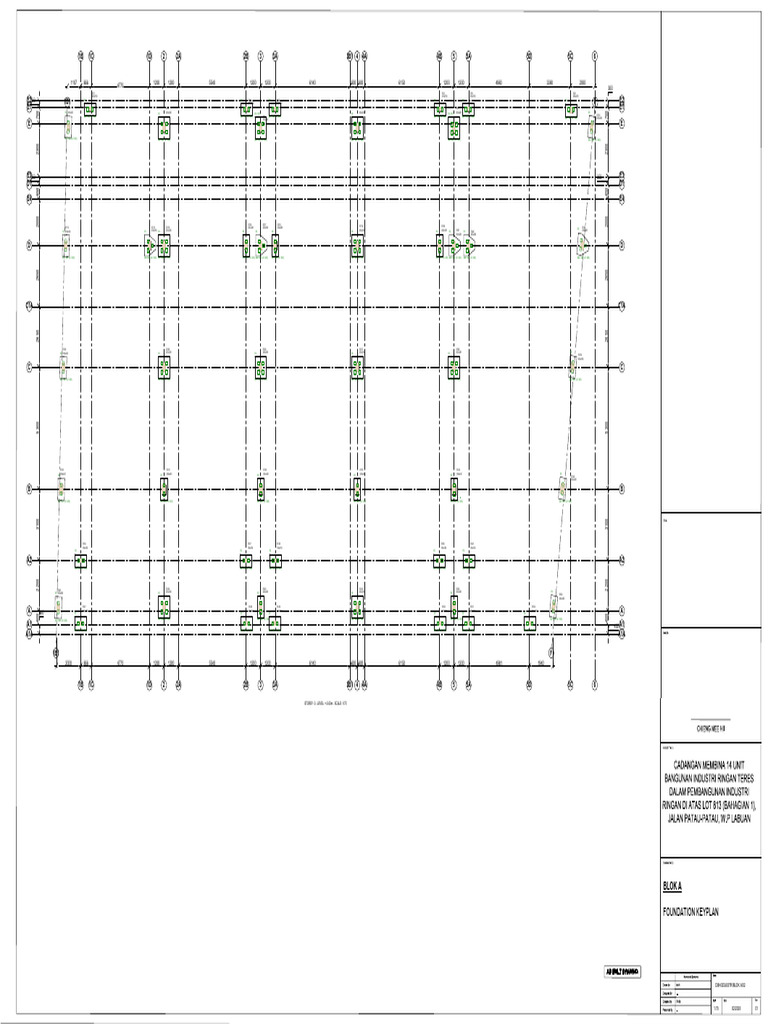 Foundation Keyplan for Industrial Units | PDF
