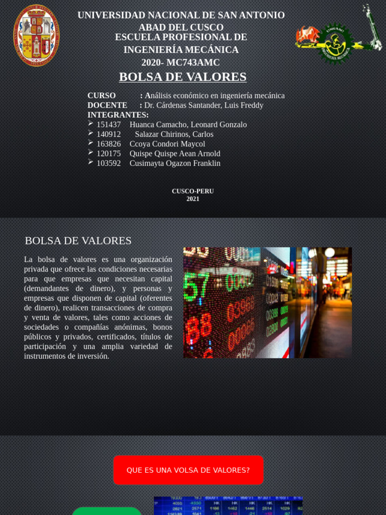 Bolsa de Valores | PDF | Bolsa | Inversiones
