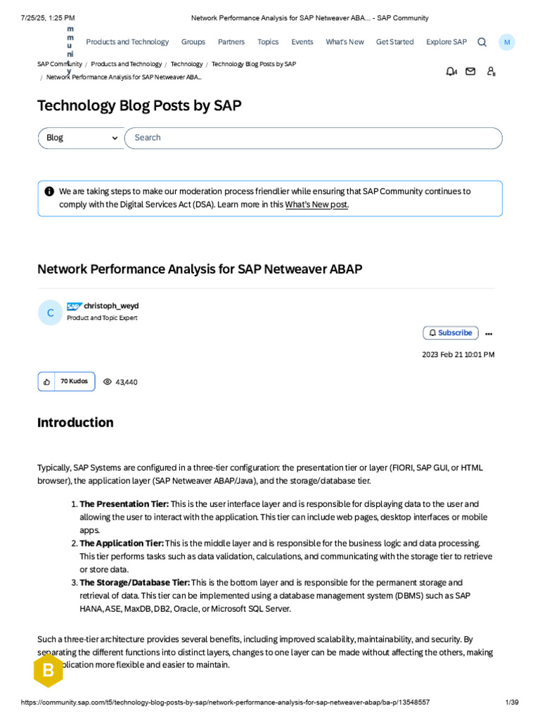 Photo inspiration: Network Performance Analysis For Sap Netweaver Aba Photo Inspiration