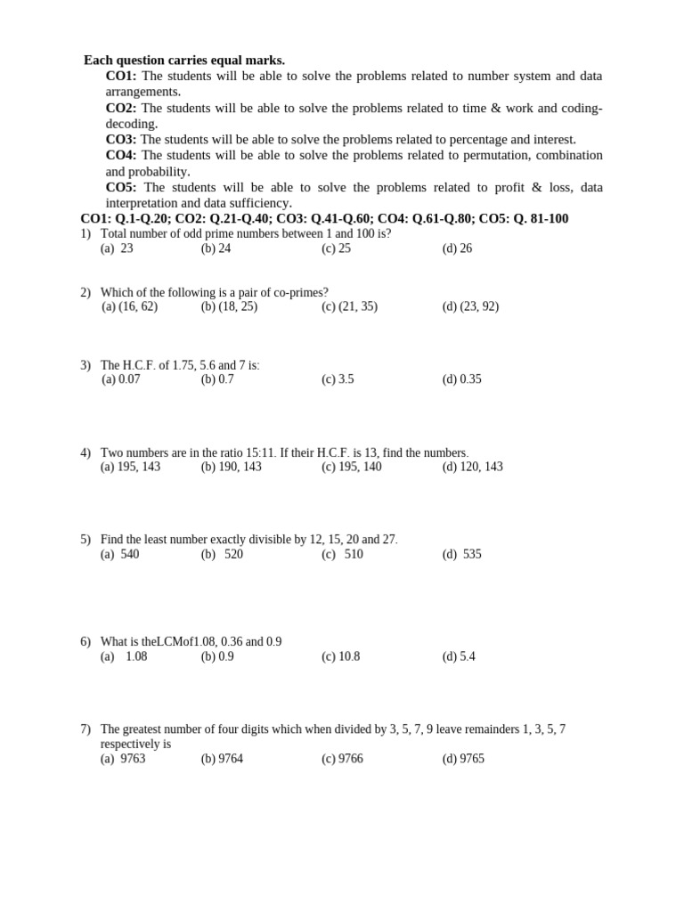 Comprehensive Problem-Solving Guide | PDF | Odds | Probability
