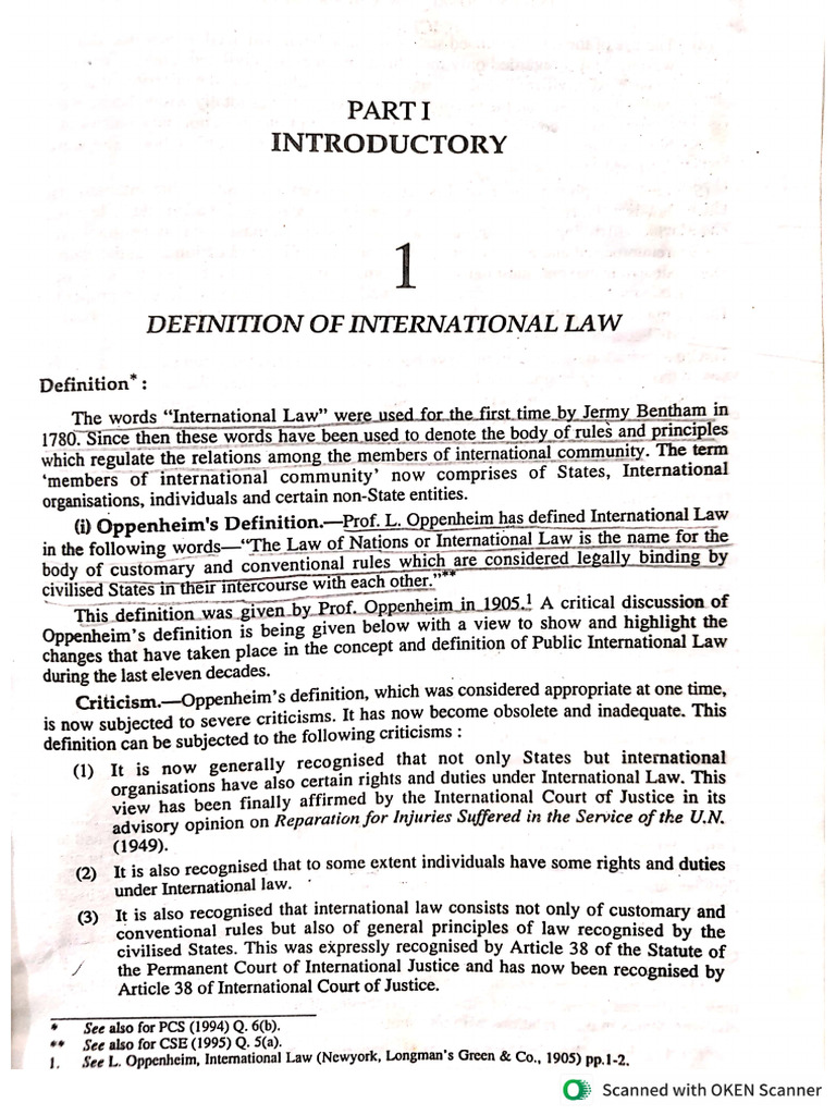 International Law Notes (Unit 1) | PDF