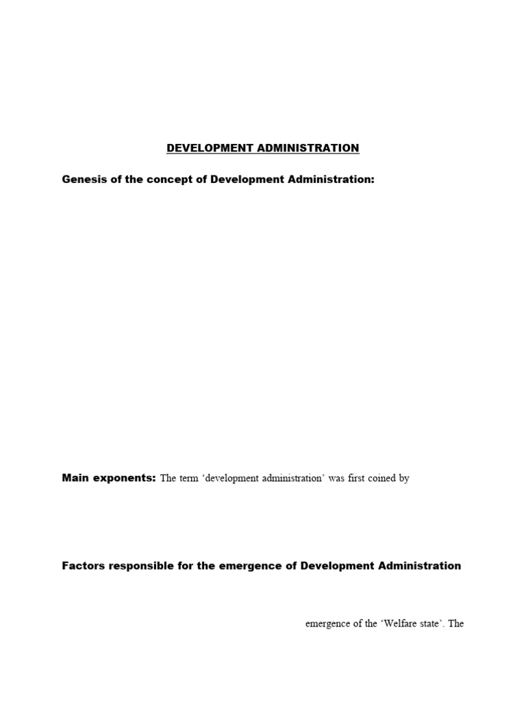 Development Administration Overview | PDF | Economics | Developing Country