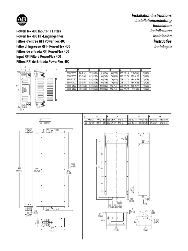 PowerFlex 400 RFI Filter Guide | PDF | Companies | Automation