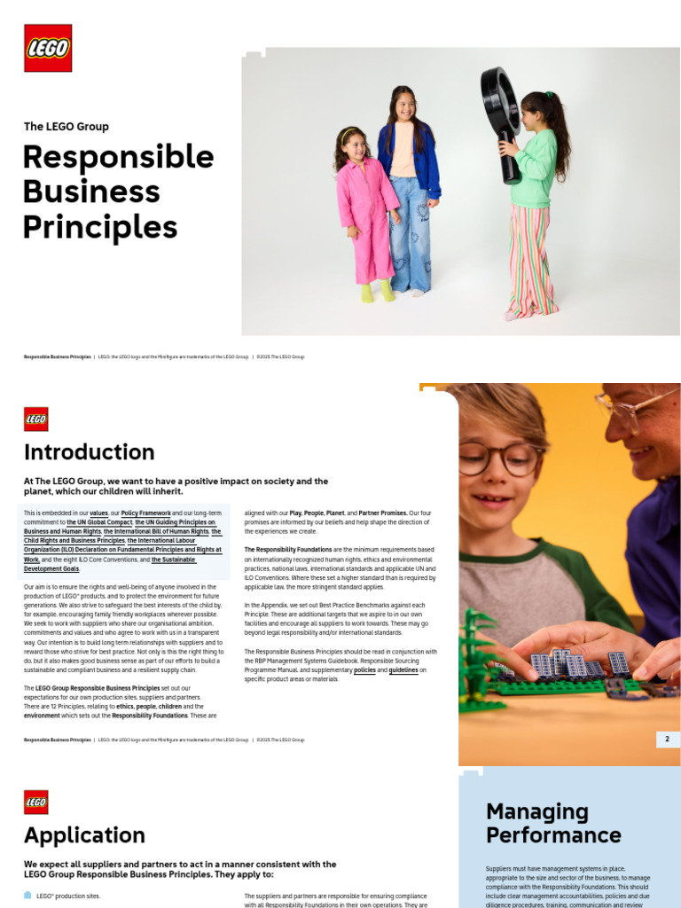 LEGO Responsible Business Principles 130618 FINAL | PDF | Occupational ...