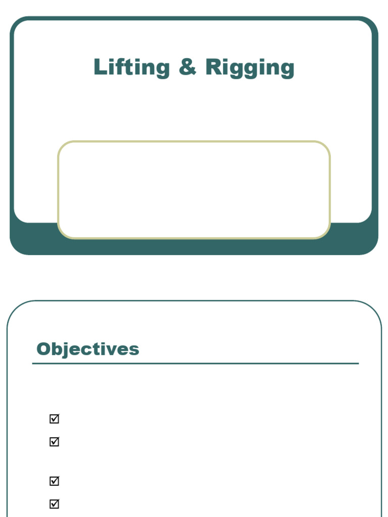 Safe Practices for Lifting & Rigging | PDF | Forklift | Crane (Machine)