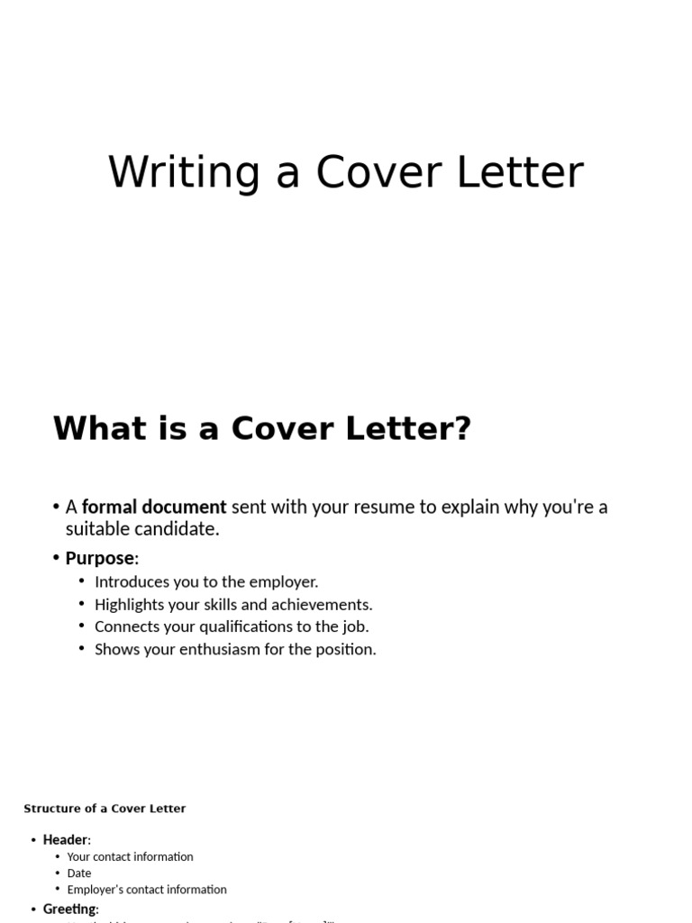 Cover Letter Writing Guide | PDF