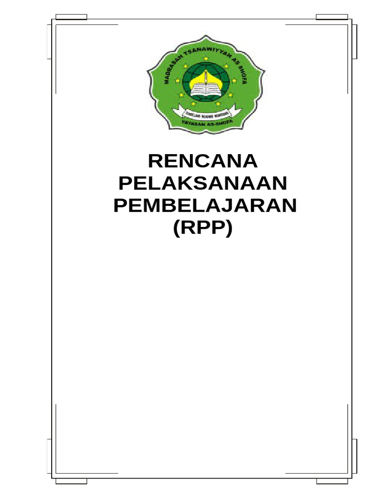 Sampul RPP MTs As Shofa Wonosobo | PDF