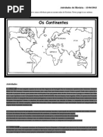 Atividades de História expansão marítima