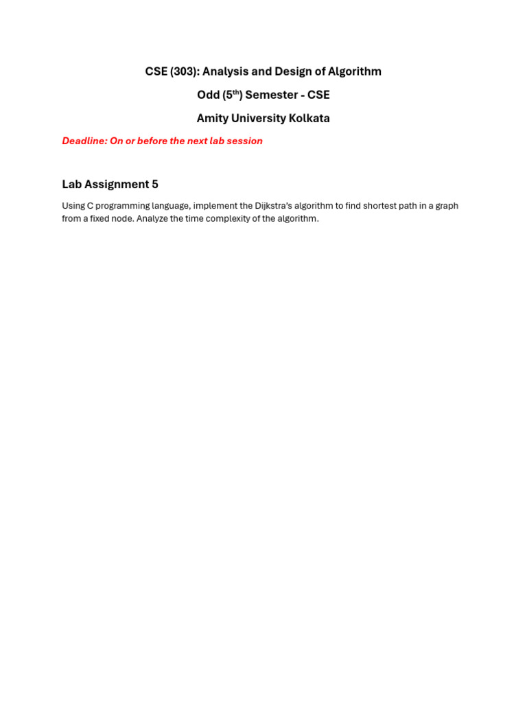 Lab Assignment 5 | PDF