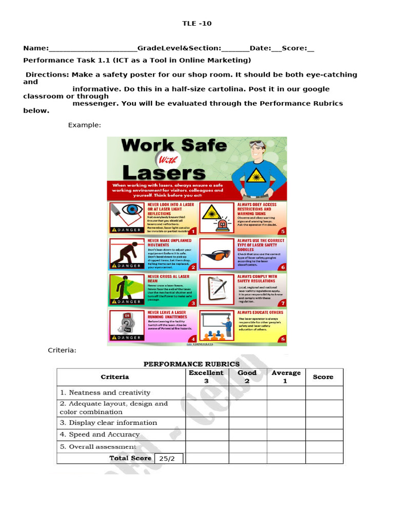 Safety Poster Project Guidelines | PDF