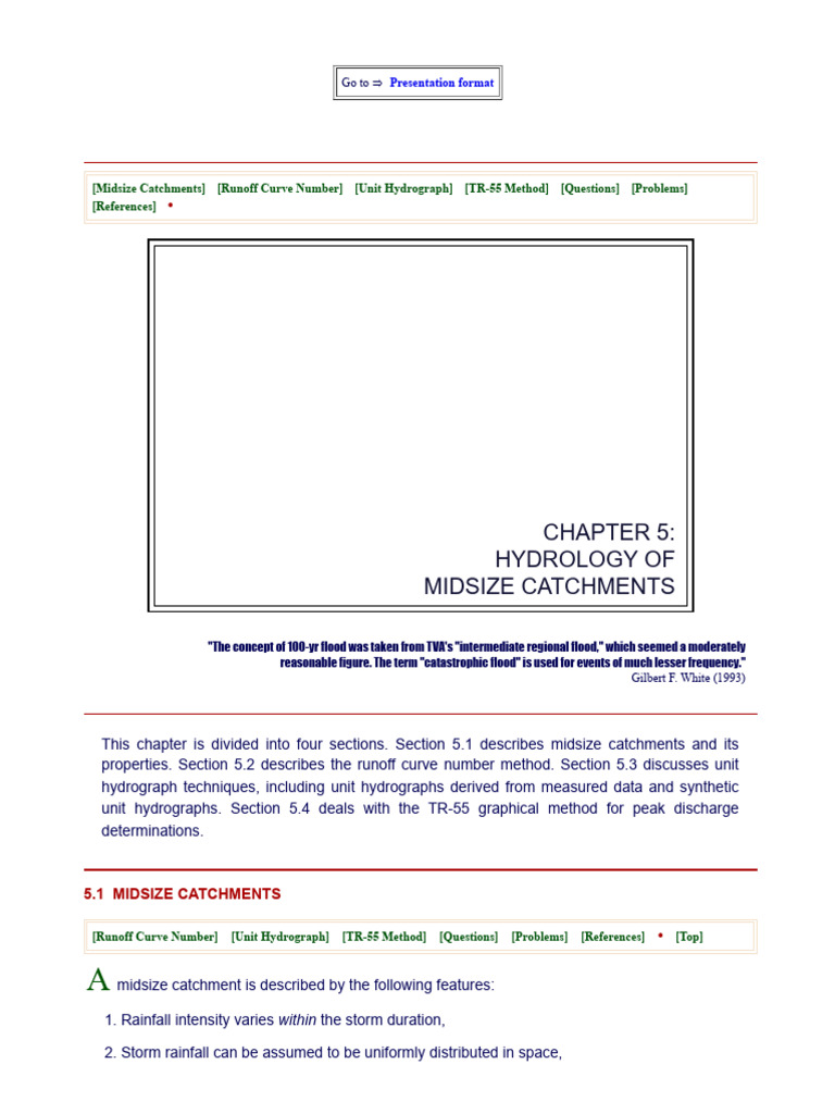 Hydrology of Midsize Catchments | PDF | Surface Runoff | Drainage Basin