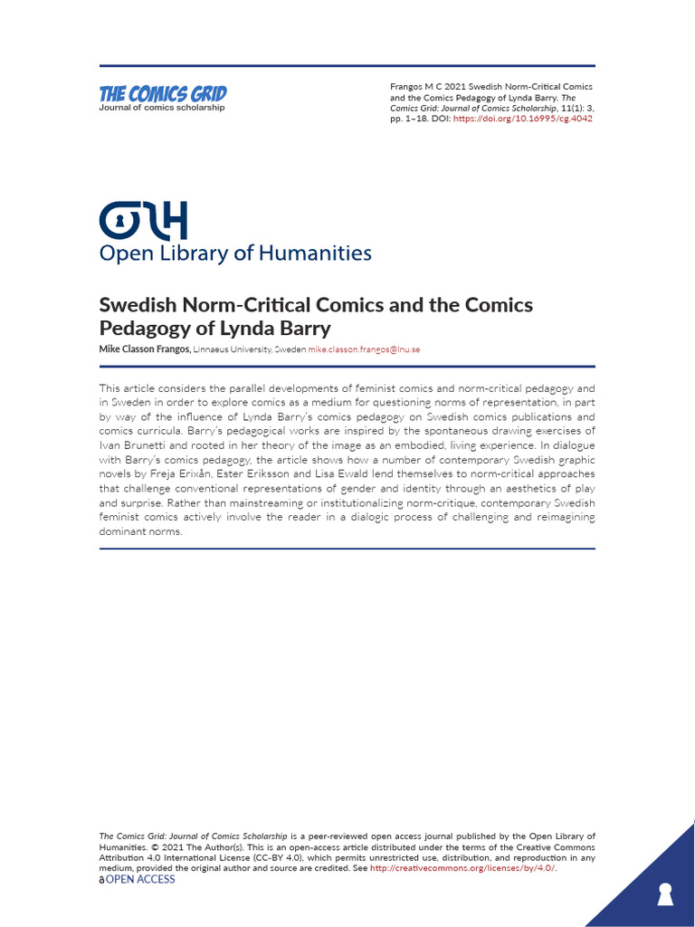 Norm-Critical Comics and The Comics Pedagogy of Ly | PDF | Comics ...
