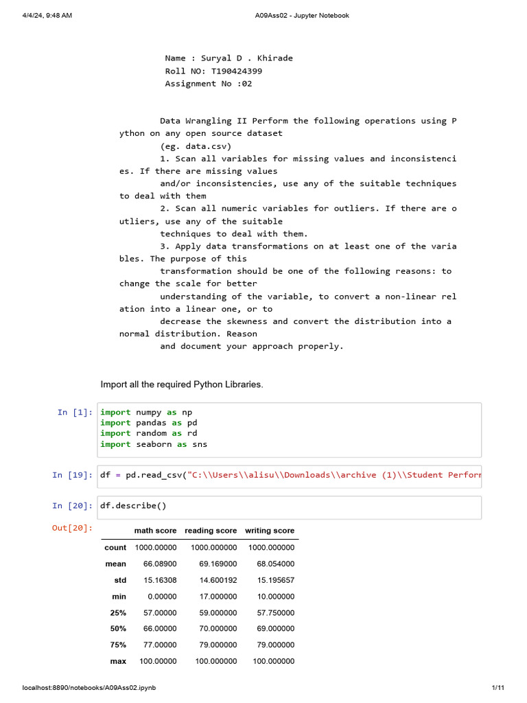 Data Wrangling with Python Techniques | PDF