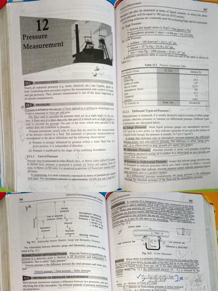 Chap 12 Pressure Measurement | PDF