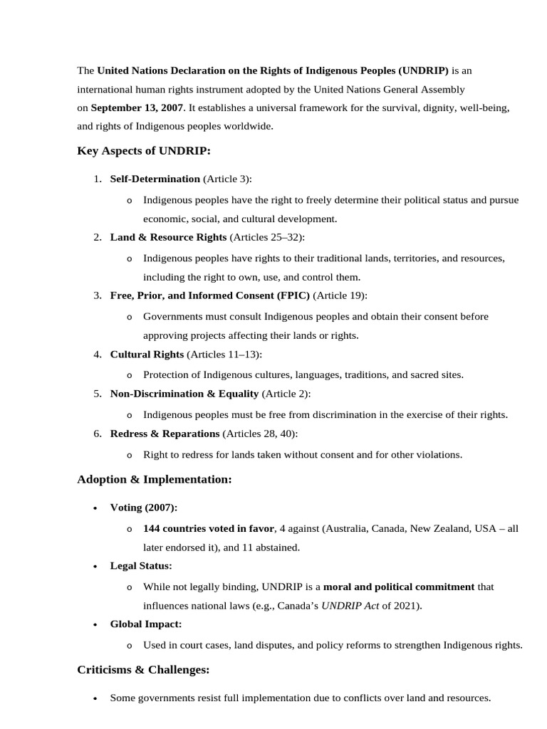 UNDRIP and Indigenous Rights in the Philippines | PDF | Justice | Crime ...