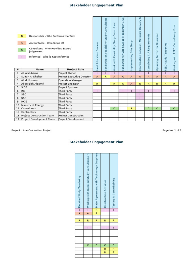 Stakeholder Engagement (RACI) | PDF