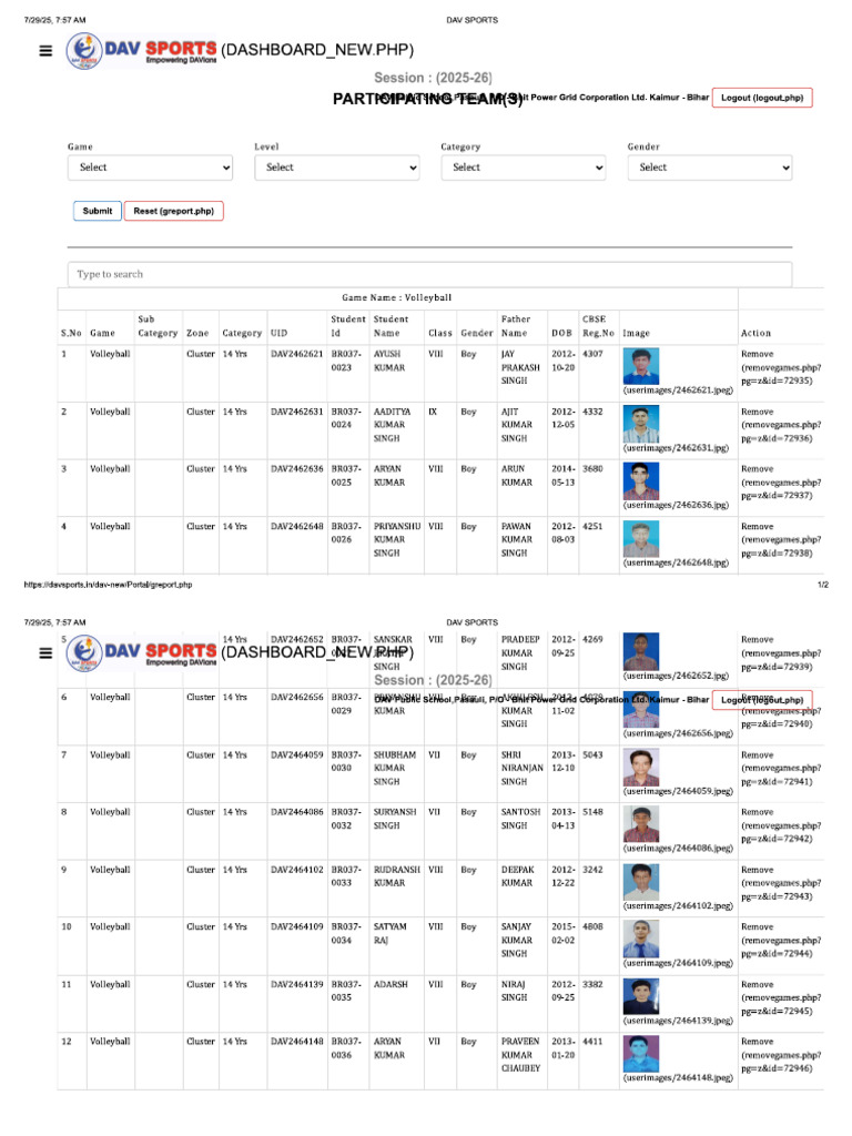 DAV Sports | PDF